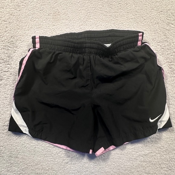 Nike Running Shorts‎ Athletic Gym Workout Black Pink White Shorts Y2K - Picture 1 of 8